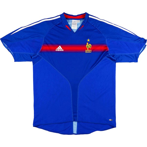 Heimtrikot Thailand Frankreich Retro 2004 Blau Günstige Fußballtrikots